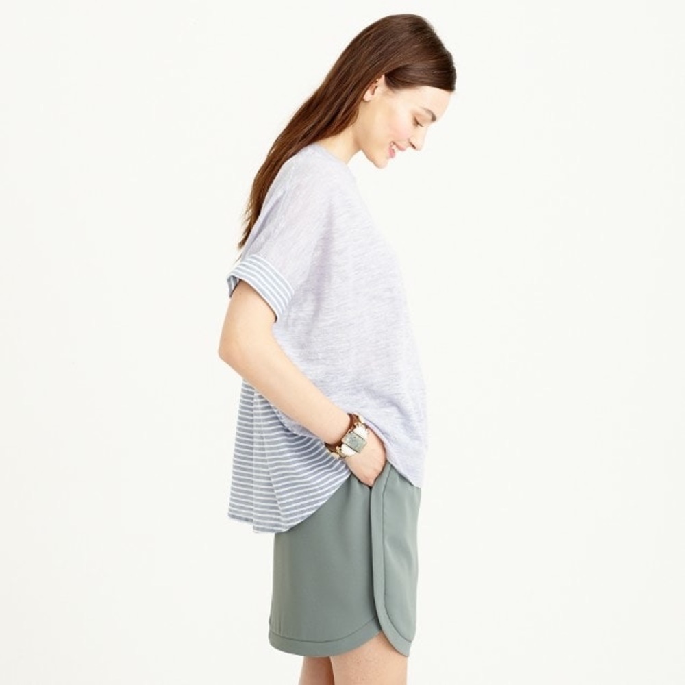 J. Crew Combo Sweater Stripe Linen *245